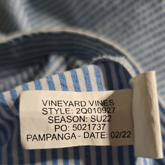 Vineyard Vines Navy and White Striped Dress. - Picture 5 of 5